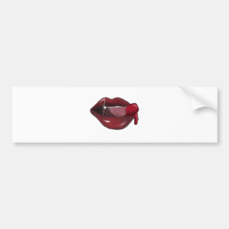 lips blood teeth shine bumper sticker