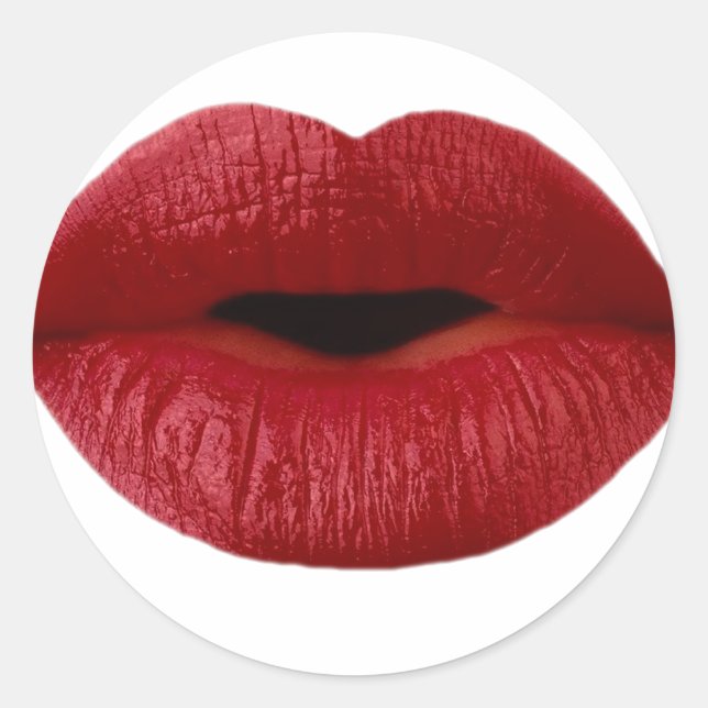 LIPS CLASSIC ROUND STICKER (Front)