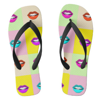 Lips Custom Adult, Wide Straps Flip Flops