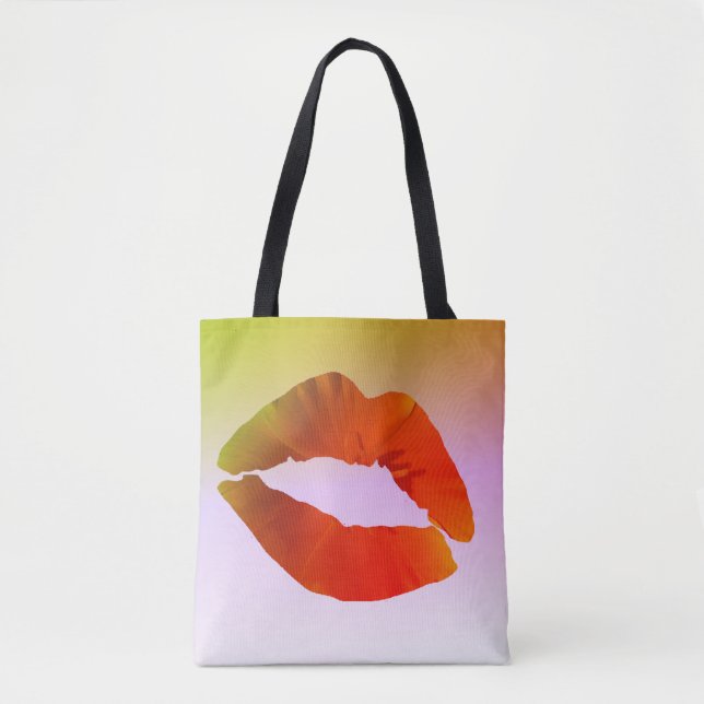 Lips Custom All-Over-Print Tote Bag (Front)
