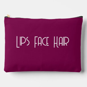 Lips Face Hair  Accessory Pouch