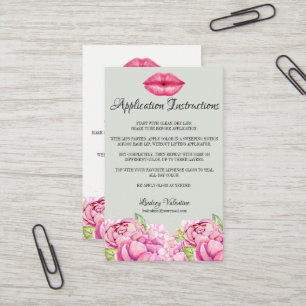 Lips How to Apply and Tips and Tricks Business Card