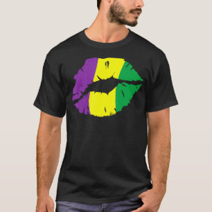 Lips Kiss Mardi Gras New Orleans  For Women T-Shirt