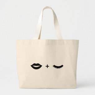 Lips + Lashes Tote Graphic