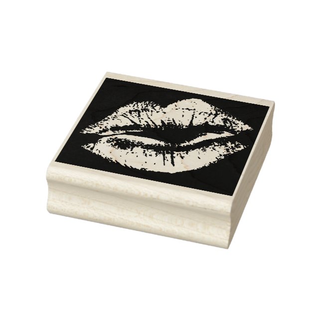 Lips Lip Smack Mouth Tote Rubber Stamp (Stamp)