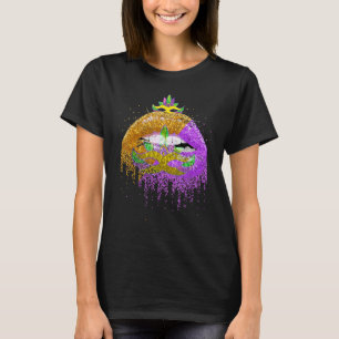 Lips Masquerade Women Gift Costume Party Mardi Gra T-Shirt