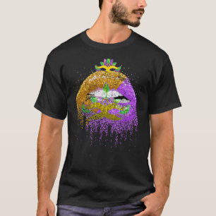 Lips Masquerade Women Gift Costume Party Mardi Gra T-Shirt