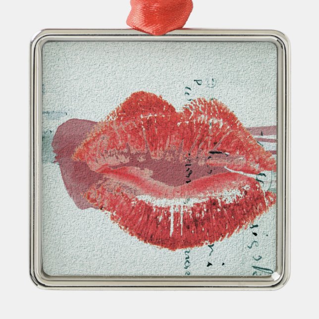 Lips Metal Ornament (Front)