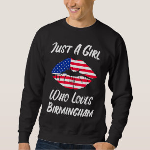 Lips Mouth Love American Flag Birmingham Sweatshirt