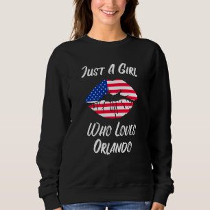 Lips Mouth Love American Flag Orlando Sweatshirt