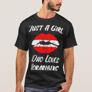 Lips Mouth Love Austria Flag Vorarlberg T-Shirt