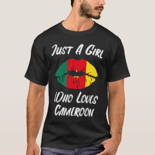 Lips Mouth Love Flag Cameroon T-Shirt