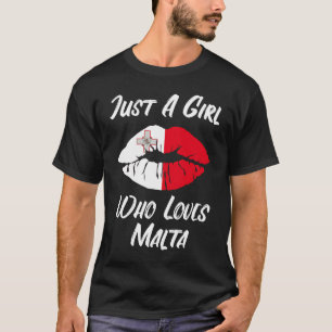Lips Mouth Love Flag Malta T-Shirt