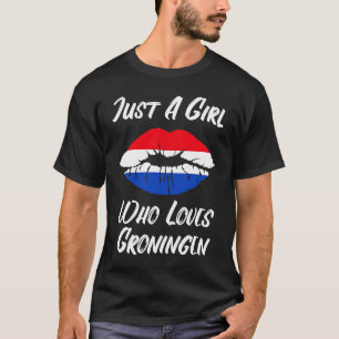 Lips Mouth Love Holland Flag Groningen T-Shirt