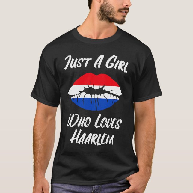 Lips Mouth Love Holland Flag Haarlem T-Shirt (Front)