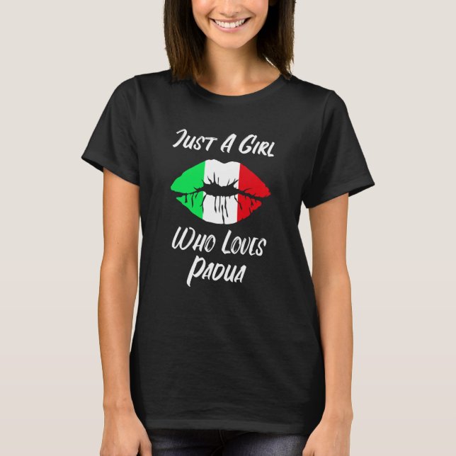 Lips Mouth Love Italian Flag Padua T-Shirt (Front)