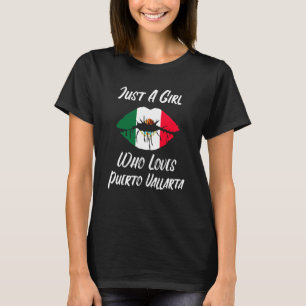 Lips Mouth Love Mexican Flag Puerto Vallarta T-Shirt