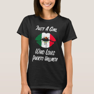 Lips Mouth Love Mexican Flag Puerto Vallarta T-Shirt