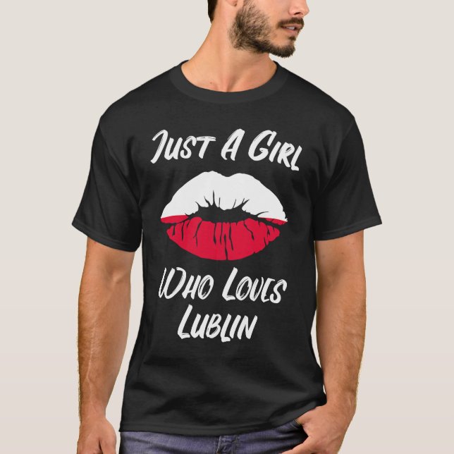 Lips Mouth Love Polish Flag Lublin T-Shirt (Front)