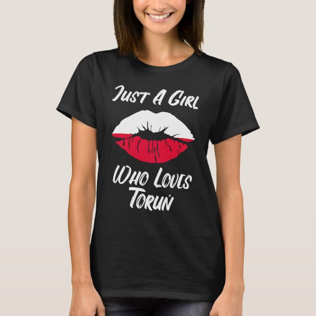 Lips Mouth Love Polish Flag Thorn T-Shirt (Front)