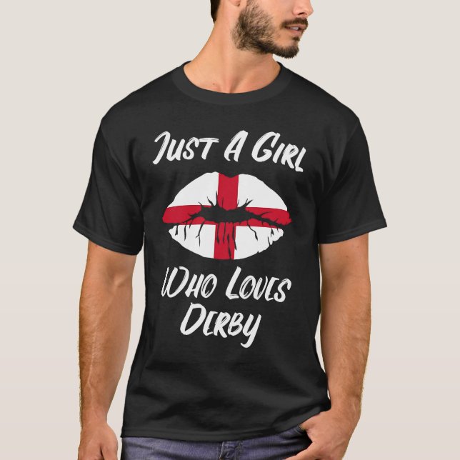 Lips Mouth Love Saint George's Cross Flag Derby T-Shirt (Front)