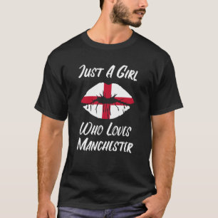 Lips Mouth Love Saint George's Cross Flag Manchest T-Shirt