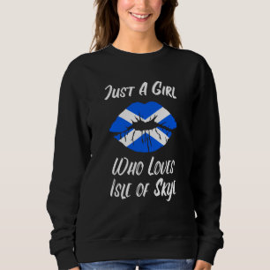 Lips Mouth Love Scottish Flag Isle of Skye Sweatshirt