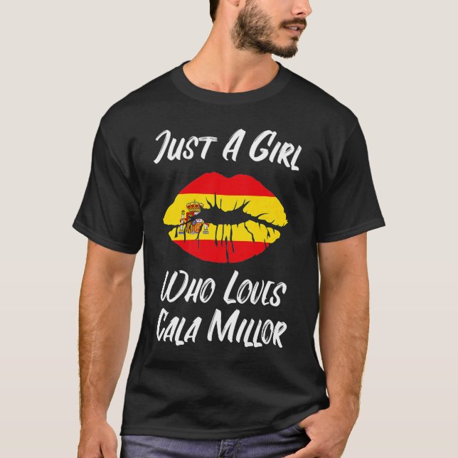 Lips Mouth Love Spanish Flag Cala Millor T-Shirt (Front)