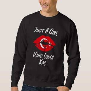 Lips Mouth Love Turkish Flag Kas Sweatshirt