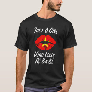 Lips Mouth Love Vietnamese Flag Ho Ba Be T-Shirt