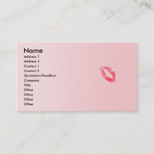 Lips on Pink Business Card