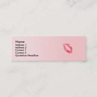 Lips on Pink Mini Business Card