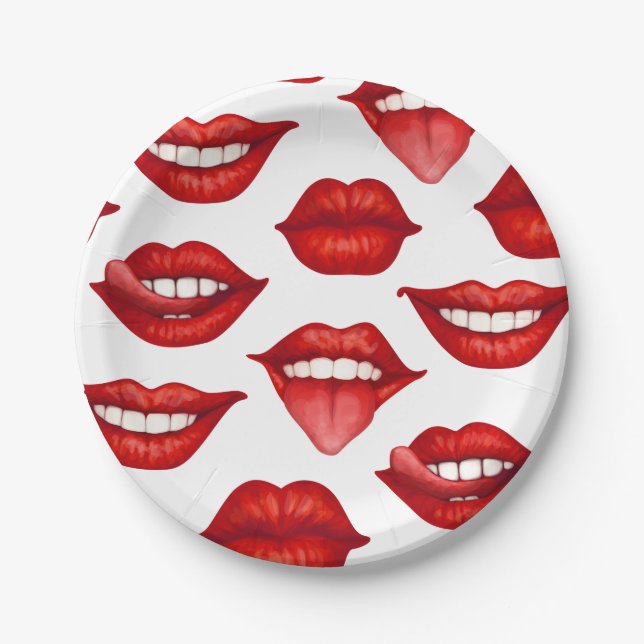 Lips Paper Plate (Front)