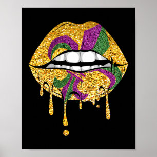 Lips Party Masquerade Costume Party Mardi Gras  Poster