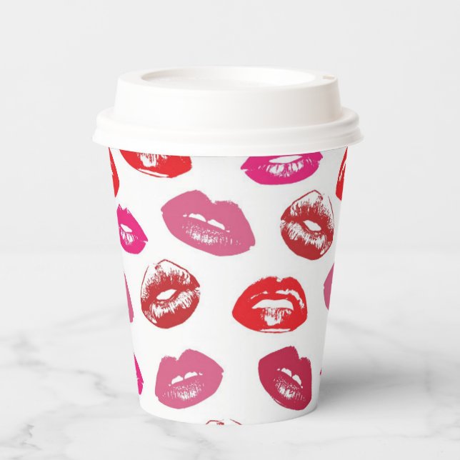 Lips Pattern Paper Cups (Front)