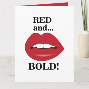 Lips Red and Bold Lips Card