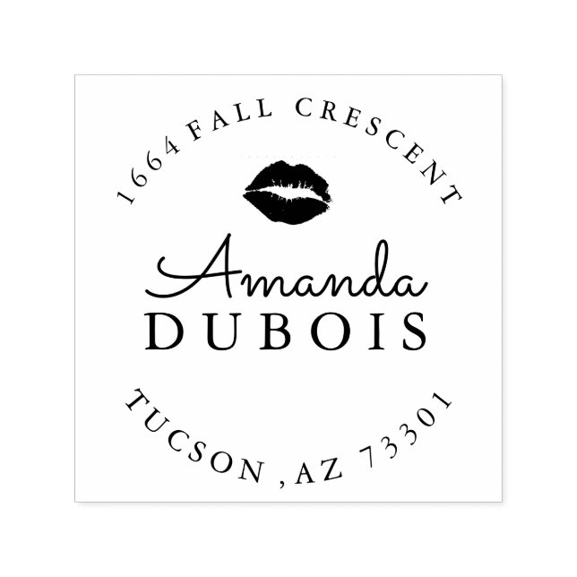 Lips Rubber Address Stamp (Design)