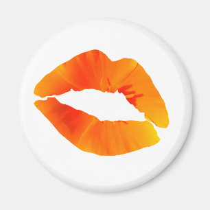 Lips Standard, 5.7 Cm Round Magnet