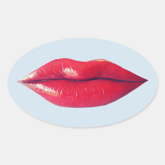 Lips Stickers, Big juicy red lips stickers