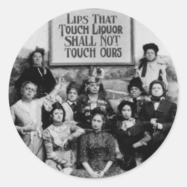 Lips That Touch Liquor Shall Not Touch Ours Classic Round Sticker (Front)