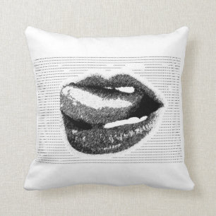 Lips Throw Pillow