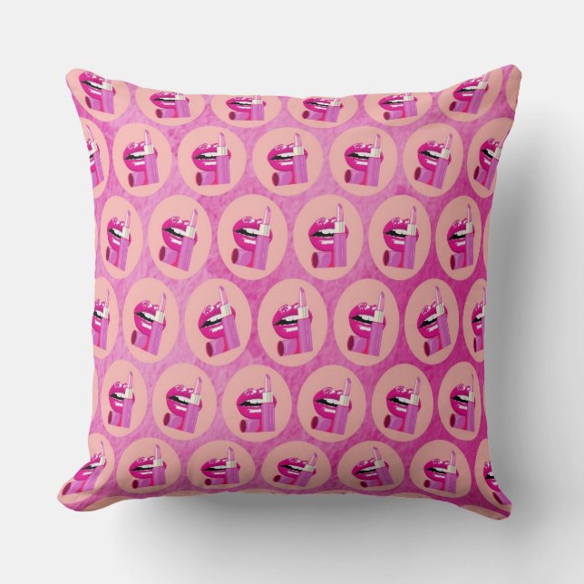 Lips Throw Pillow (Front)