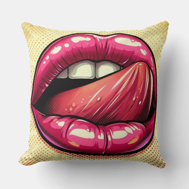 Lips Throw Pillow (Front)