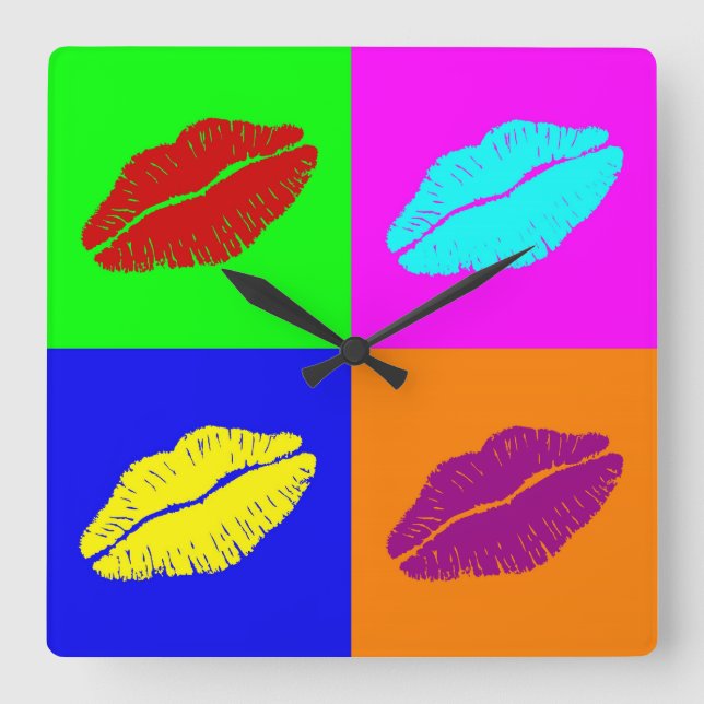 lips wall clock (Front)