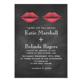 Lips Wedding Invitation