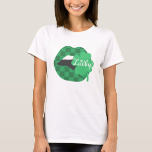 Lips With Clove St Patrick's Day T-Shirt. T-Shirt