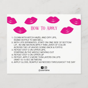 Lipsense Distributor Hot Pink Lips How to Apply Flyer