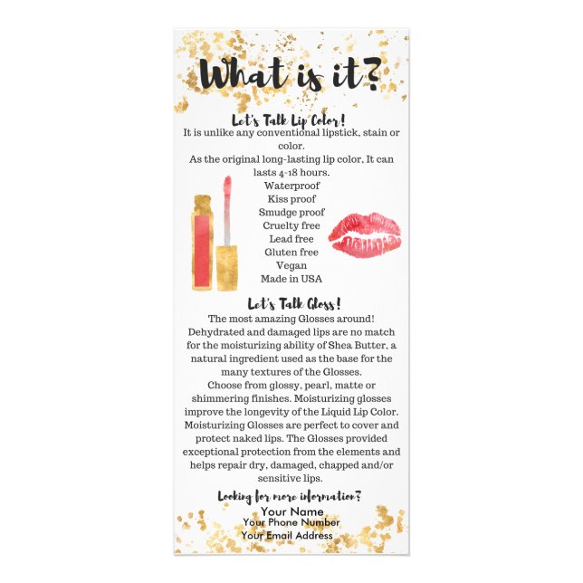 LipSense What is it? Rack Card (Front)