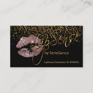 Lipsense with Gold & Dusty Rose Business Card