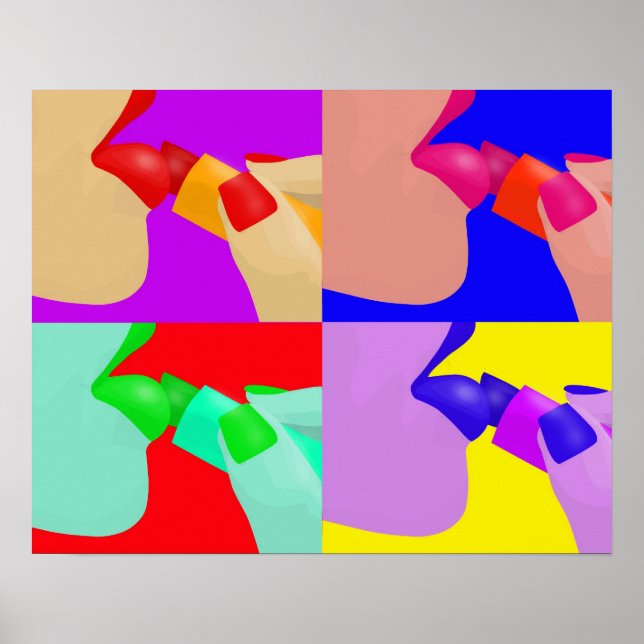 Lipstick - affiche pop art (Devant)
